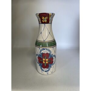 Vintage HD Designs Talavera Style Floral Ceramic Pitcher Carafe Hand Painted